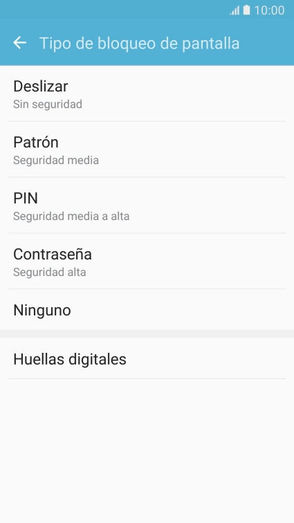 Pulsa Huellas digitales.