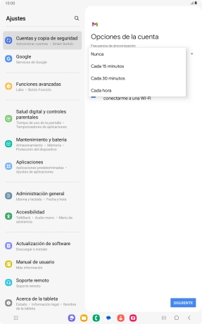 Pulsa el ajuste deseado. Pulsa el ajuste deseado.