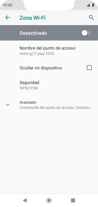 Pulsa Nombre del punto de acceso.