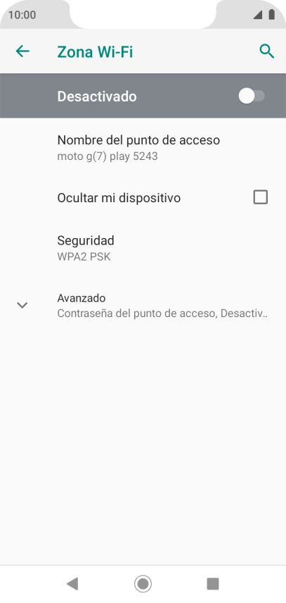 Pulsa Nombre del punto de acceso.