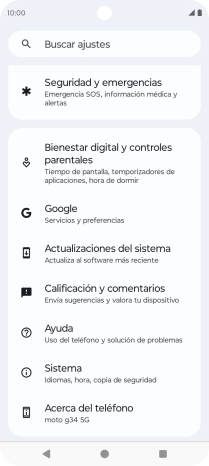 Pulsa Sistema.