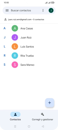 Pulsa el contacto deseado.