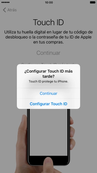 Si desactivas la función, pulsa Continuar. Si desactivas la función, pulsa Continuar.