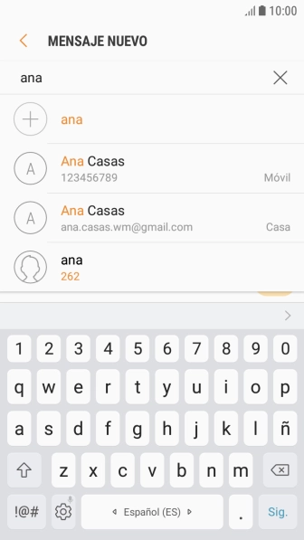 Pulsa el contacto deseado. Pulsa el contacto deseado.