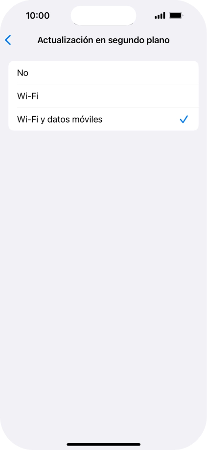 Para desactivar la actualización de apps en ejecución, pulsa No. Para desactivar la actualización de apps en ejecución, pulsa No.