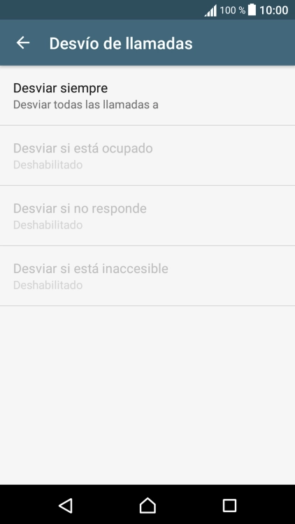 Pulsa el tipo de desvío deseado. Pulsa el tipo de desvío deseado.