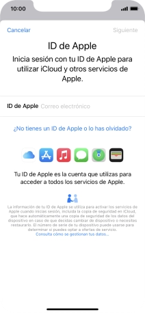 Si no tienes un ID de Apple, pulsa ¿No tienes un ID de Apple o lo has olvidado? y sigue las indicaciones de la pantalla para ver cómo crear un ID de Apple. Si no tienes un ID de Apple, pulsa ¿No tienes un ID de Apple o lo has olvidado? y sigue las indicaciones de la pantalla para ver cómo crear un ID de Apple.