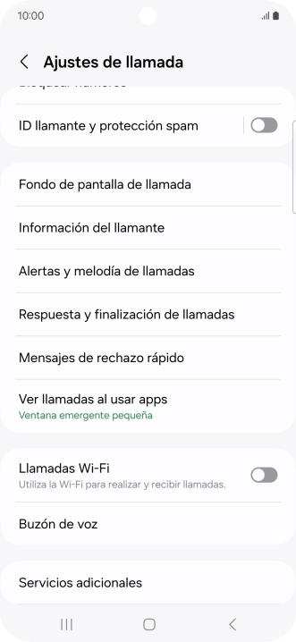 Pulsa Servicios adicionales. Pulsa Servicios adicionales.