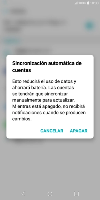 Si desactivas la función, pulsa APAGAR. Si desactivas la función, pulsa APAGAR.