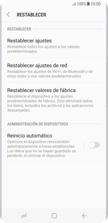 Pulsa Restablecer valores de fábrica. Pulsa Restablecer valores de fábrica.