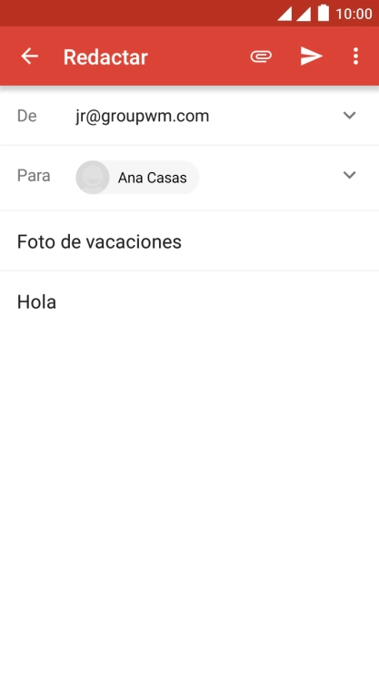 Pulsa el icono de anexos. Pulsa el icono de anexos.