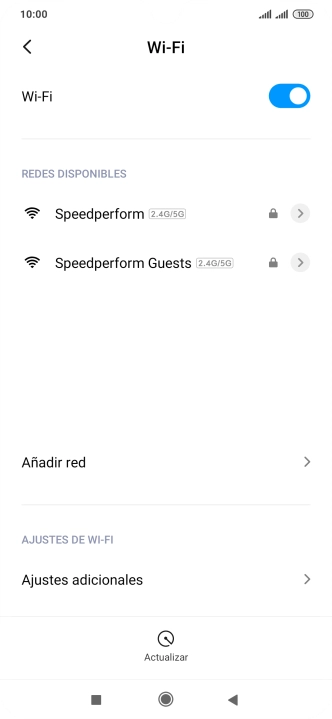 Pulsa la red wifi deseada. Pulsa la red wifi deseada.
