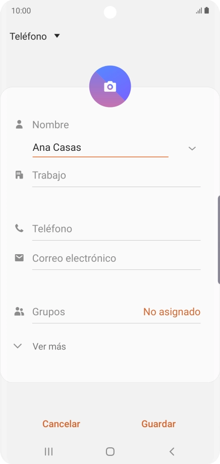 Pulsa Teléfono e introduce el número de teléfono deseado. Pulsa Teléfono e introduce el número de teléfono deseado.
