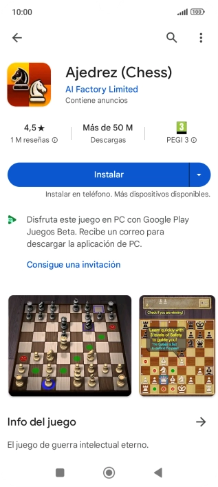 Pulsa Instalar y sigue las indicaciones de la pantalla para instalar la app. Pulsa Instalar y sigue las indicaciones de la pantalla para instalar la app.