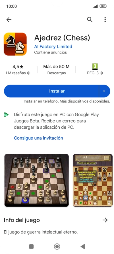 Pulsa Instalar y sigue las indicaciones de la pantalla para instalar la app. Pulsa Instalar y sigue las indicaciones de la pantalla para instalar la app.