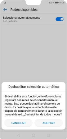 Pulsa ACEPTAR y espera mientras el teléfono está buscando redes. Pulsa ACEPTAR y espera mientras el teléfono está buscando redes.