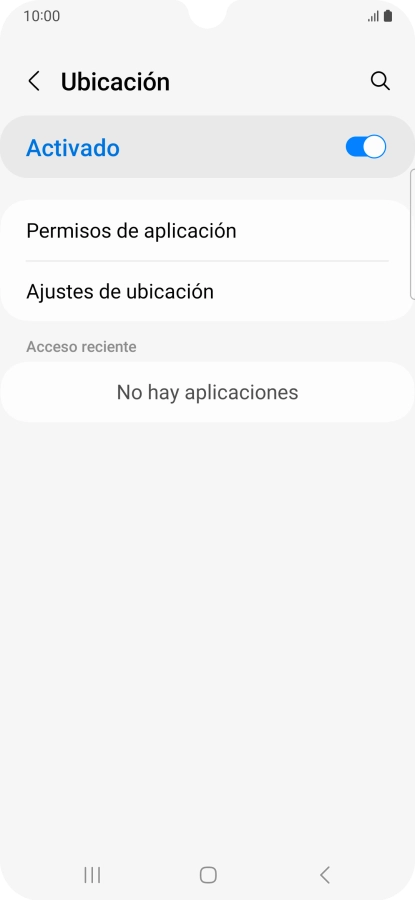 Pulsa Permisos de aplicación.