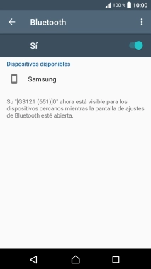 Pulsa el dispositivo Bluetooth deseado y sigue las indicaciones de la pantalla para vincular el dispositivo al teléfono.