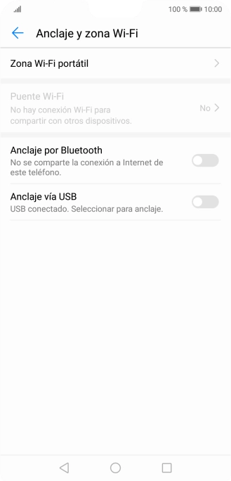 Pulsa Zona Wi-Fi portátil.