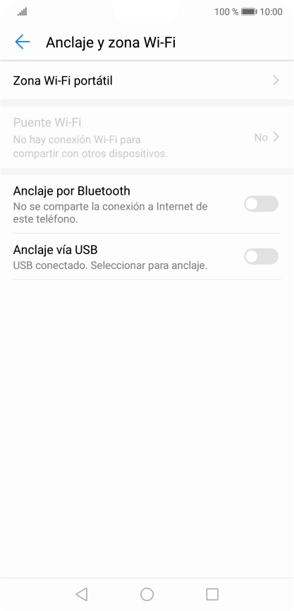 Pulsa Zona Wi-Fi portátil.