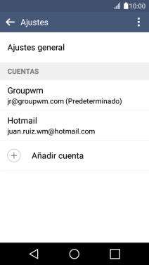 Pulsa la cuenta de correo electrónico deseada.