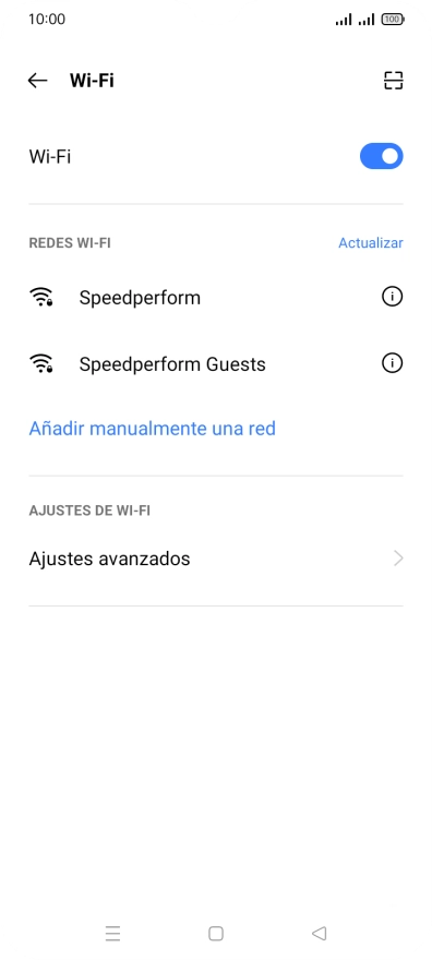 Pulsa la red wifi deseada.