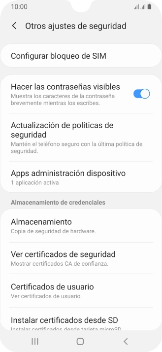 Pulsa Configurar bloqueo de SIM. Pulsa Configurar bloqueo de SIM.
