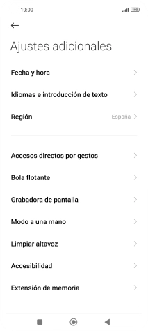 Pulsa Fecha y hora.