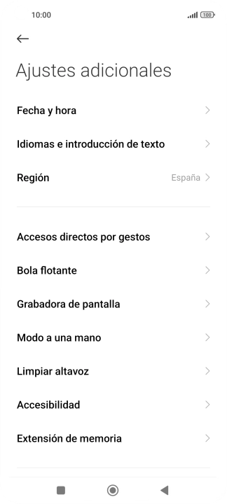 Pulsa Fecha y hora.
