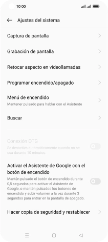 Pulsa Hacer copia de seguridad y restablecer. Pulsa Hacer copia de seguridad y restablecer.