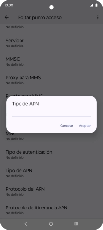 Introduce default y pulsa Aceptar. Introduce default y pulsa Aceptar.