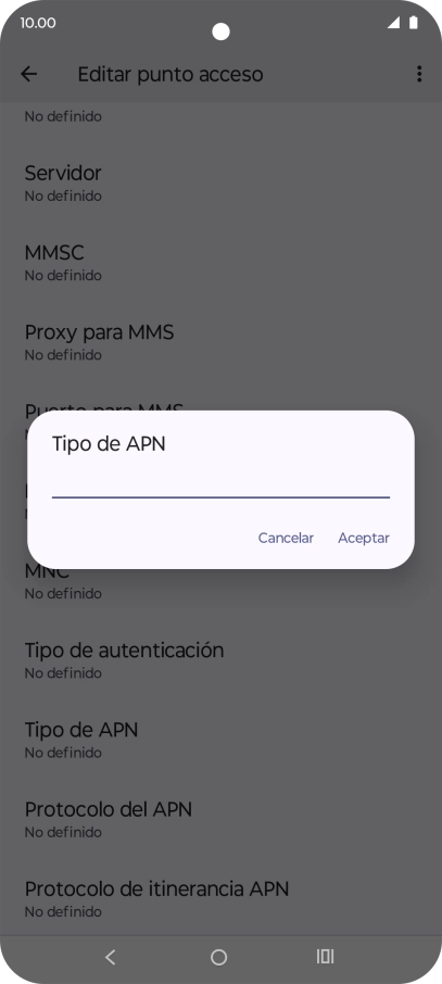 Introduce default y pulsa Aceptar. Introduce default y pulsa Aceptar.