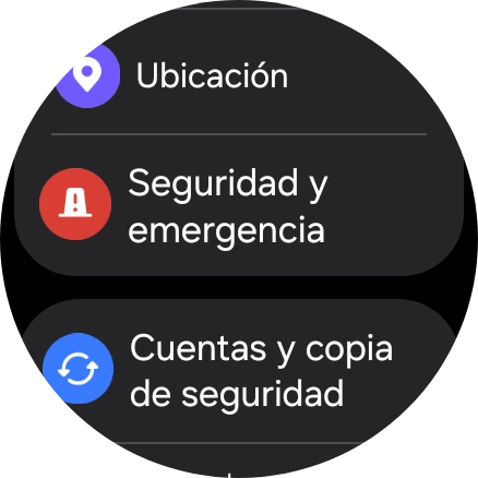 Pulsa Seguridad y emergencia.