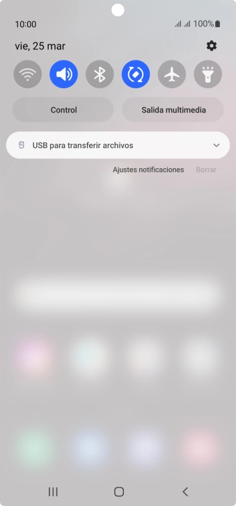 Pulsa USB para transferir archivos. Pulsa USB para transferir archivos.