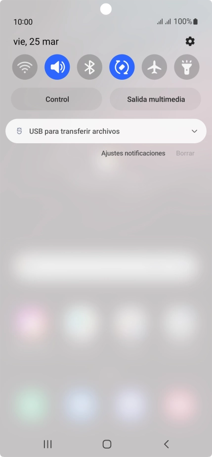 Pulsa USB para transferir archivos. Pulsa USB para transferir archivos.