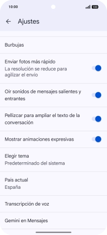 Pulsa Gemini en Mensajes. Pulsa Gemini en Mensajes.