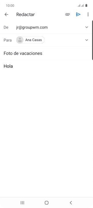 Pulsa el icono de anexos. Pulsa el icono de anexos.