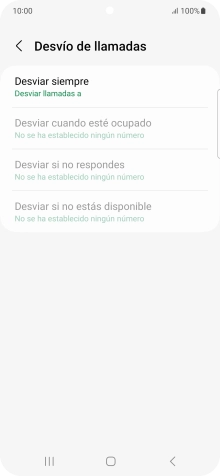 Pulsa el tipo de desvío deseado. Pulsa el tipo de desvío deseado.
