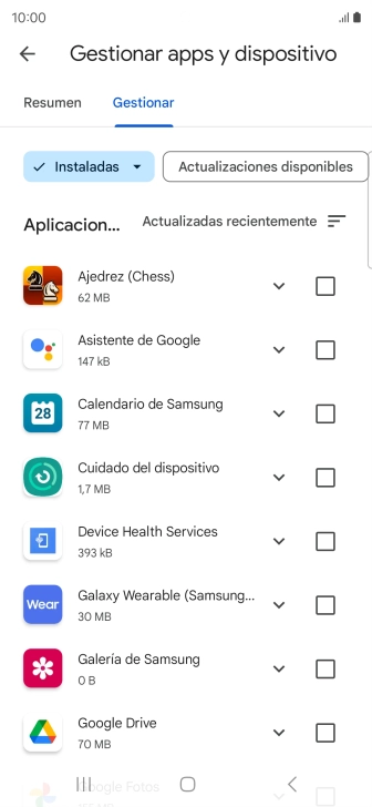 Pulsa la app deseada. Pulsa la app deseada.