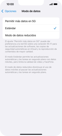 Pulsa el ajuste deseado. Pulsa el ajuste deseado.