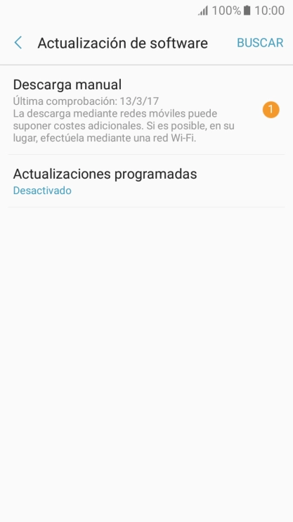 Pulsa Descarga manual. Si hay una versión de software nueva disponible, aparecerá ahora en la pantalla. Sigue las indicaciones de la pantalla para actualizar el software del teléfono. Pulsa Descarga manual. Si hay una versión de software nueva disponible, aparecerá ahora en la pantalla. Sigue las indicaciones de la pantalla para actualizar el software del teléfono.
