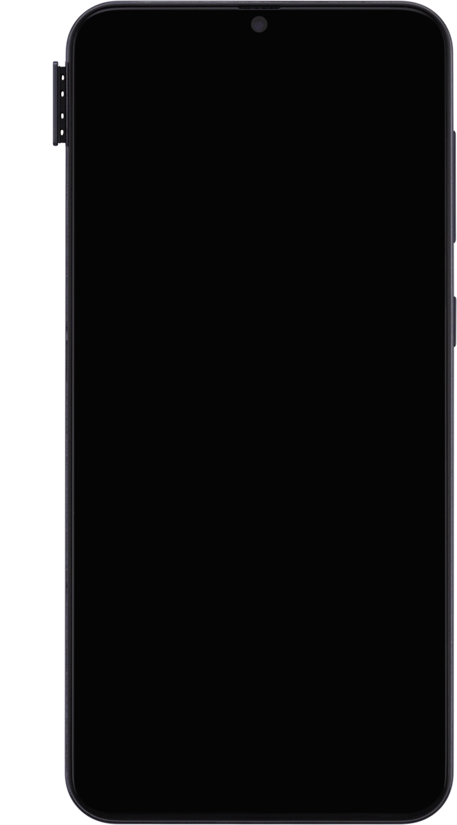 Retira el contenedor de tarjetas del teléfono.