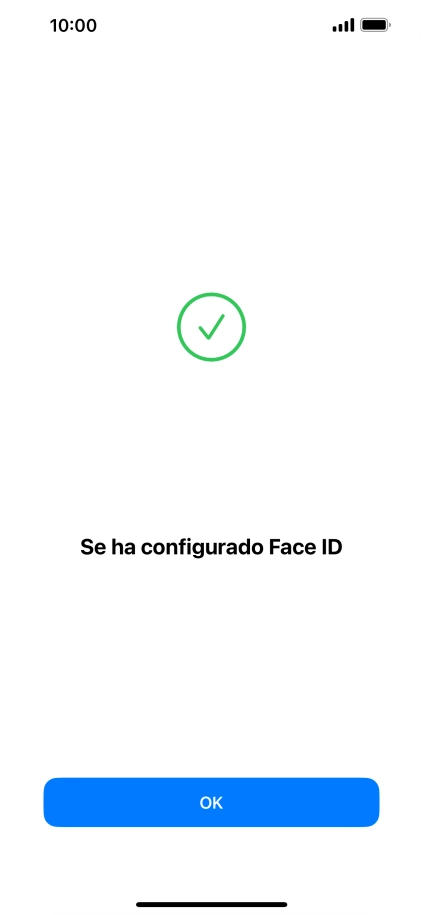 Pulsa OK. Si no has añadido anteriormente un código de seguridad, tendrás que introducir un código de libre elección dos veces consecutivas.