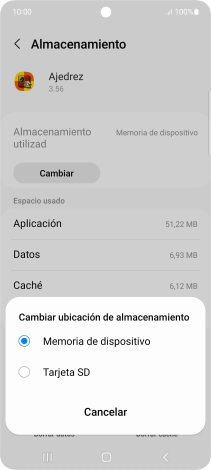 Pulsa el nombre de la tarjeta de memoria.