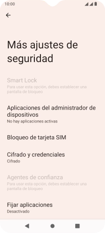 Pulsa Bloqueo de tarjeta SIM. Pulsa Bloqueo de tarjeta SIM.