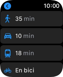 Pulsa el medio de transporte deseado. Pulsa el medio de transporte deseado.