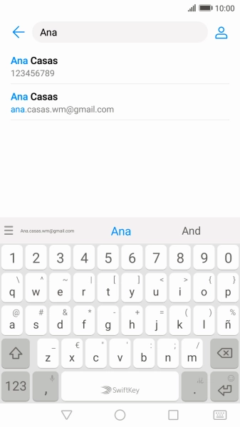 Pulsa el contacto deseado. Pulsa el contacto deseado.