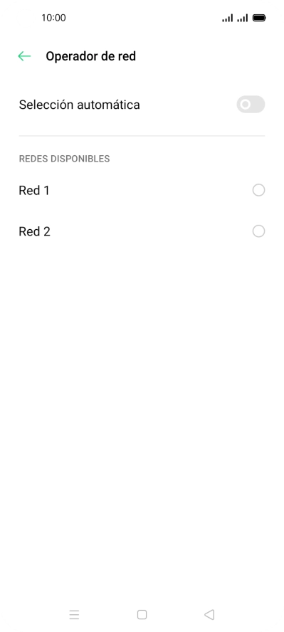 Pulsa la red deseada. Pulsa la red deseada.