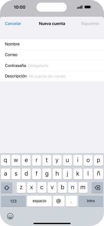 Pulsa Contraseña e introduce la contraseña de tu cuenta de correo electrónico. Pulsa Contraseña e introduce la contraseña de tu cuenta de correo electrónico.