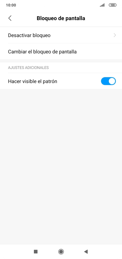 Pulsa Desactivar bloqueo e introduce el código de seguridad actual. Pulsa Desactivar bloqueo e introduce el código de seguridad actual.